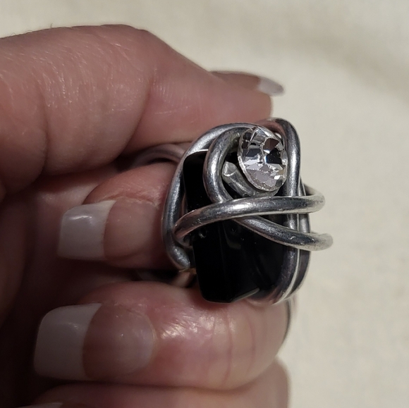 JEFF LIEB SWAROVSKI CRYSTAL RING SZ 6/6.5 - Picture 6 of 6